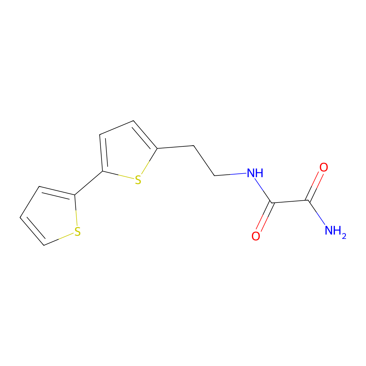 N'-(2-{[2,2'-bithiophene]-5-yl}ethyl)ethanediamide molecular structure, CAS 2640881-57-6