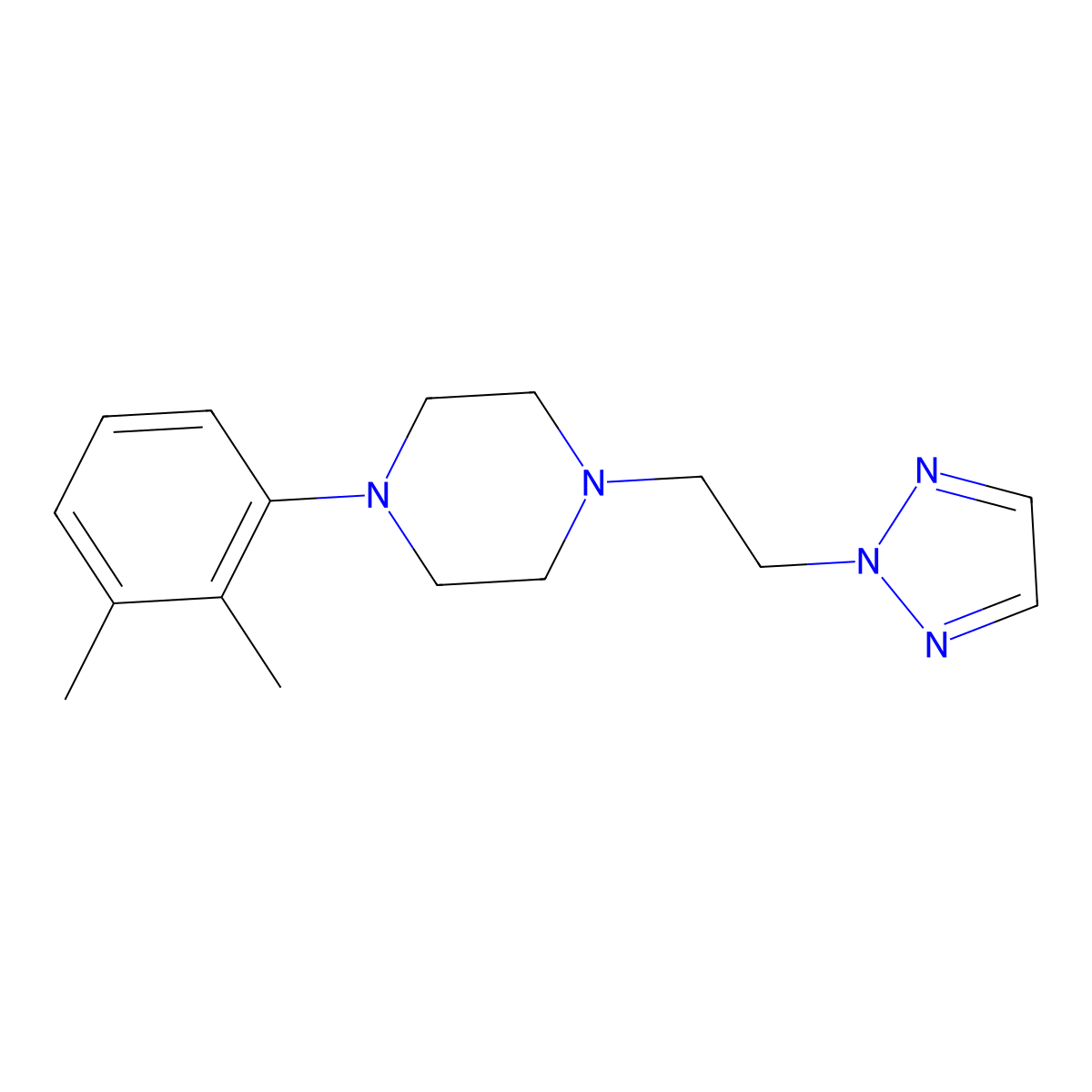 1-(2,3-dimethylphenyl)-4-[2-(2H-1,2,3-triazol-2-yl)ethyl]piperazine molecular structure, CAS 2640881-88-3