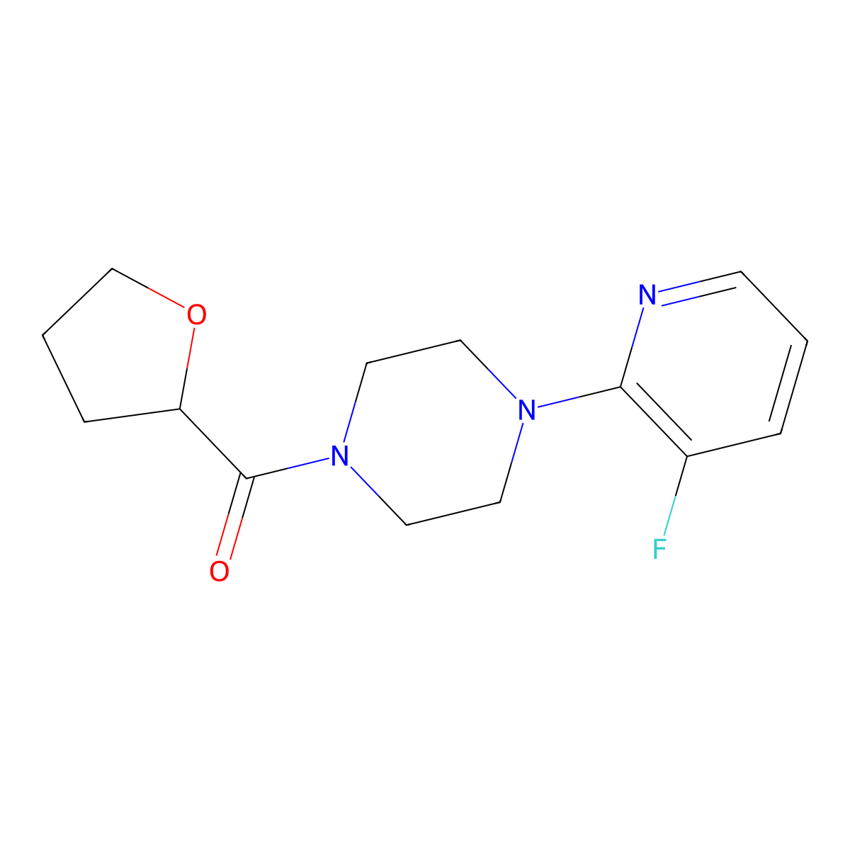 1-(3-Fluoropyridin-2-yl)-4-(oxolane-2-carbonyl)piperazine molecular structure, CAS 2640882-40-0