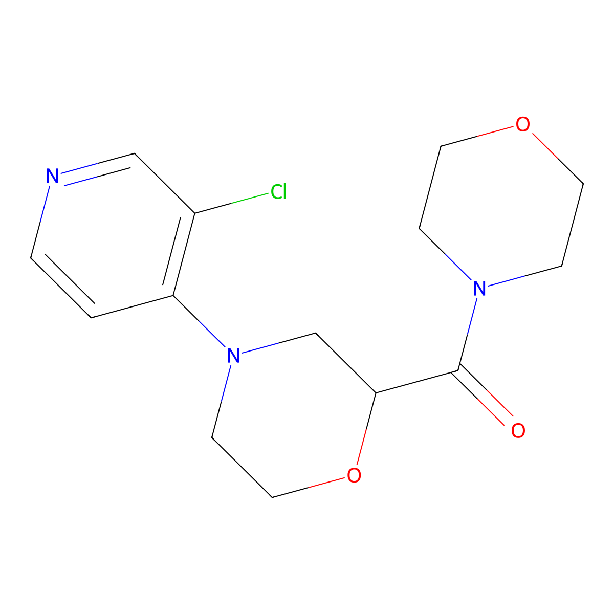 4-(3-Chloropyridin-4-yl)-2-(morpholine-4-carbonyl)morpholine molecular structure, CAS 2640882-41-1