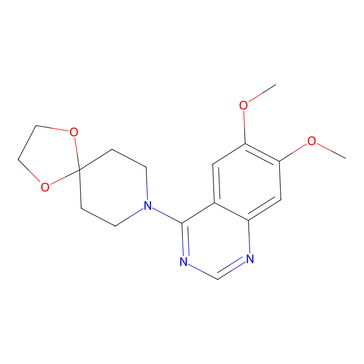 8-(6,7-Dimethoxyquinazolin-4-yl)-1,4-dioxa-8-azaspiro[4.5]decane molecular structure, CAS 2640885-30-7