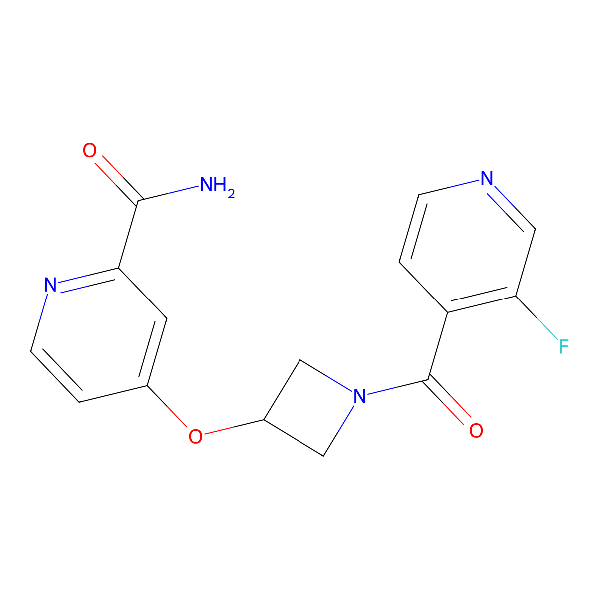 4-{[1-(3-Fluoropyridine-4-carbonyl)azetidin-3-yl]oxy}pyridine-2-carboxamide molecular structure, CAS 2640888-35-1