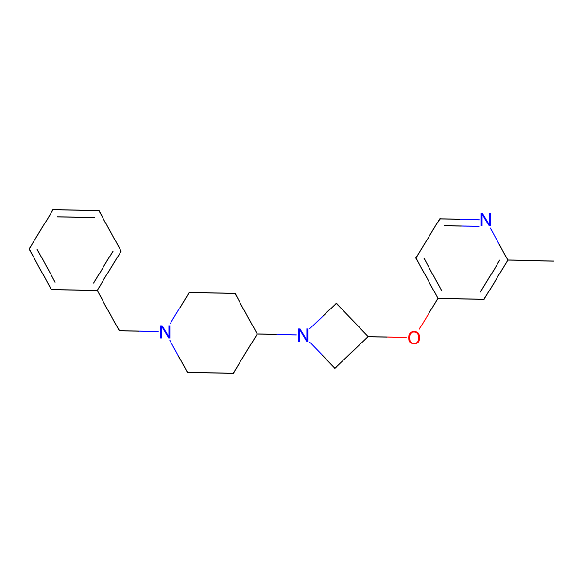 4-{[1-(1-Benzylpiperidin-4-yl)azetidin-3-yl]oxy}-2-methylpyridine molecular structure, CAS 2640888-38-4