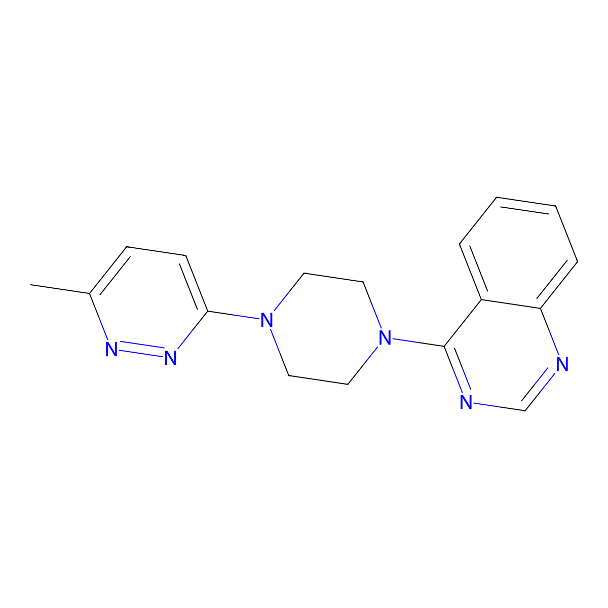 4-[4-(6-Methylpyridazin-3-yl)piperazin-1-yl]quinazoline molecular structure, CAS 2640888-61-3