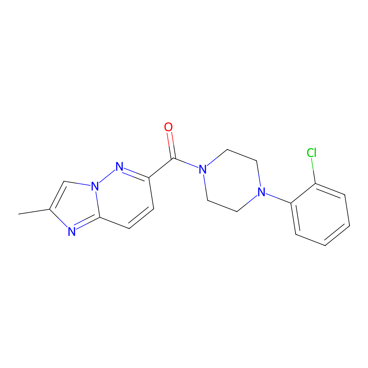 1-(2-Chlorophenyl)-4-{2-methylimidazo[1,2-b]pyridazine-6-carbonyl}piperazine molecular structure, CAS 2640888-73-7