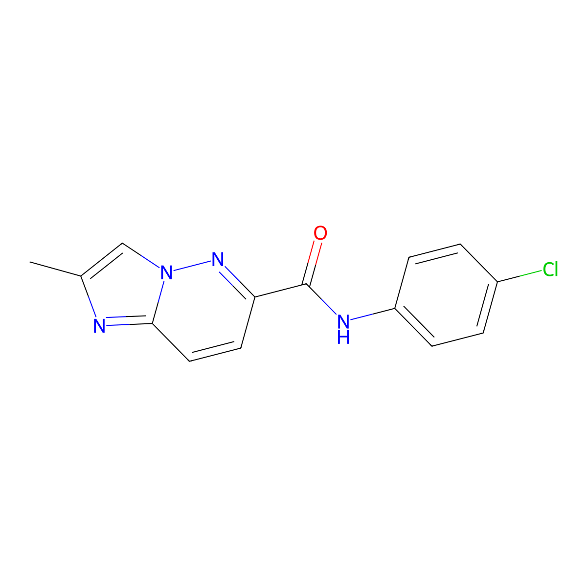 N-(4-chlorophenyl)-2-methylimidazo[1,2-b]pyridazine-6-carboxamide molecular structure, CAS 2640889-09-2