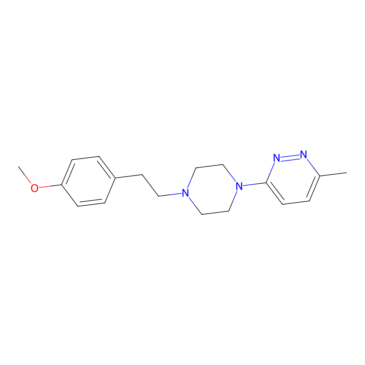 3-{4-[2-(4-Methoxyphenyl)ethyl]piperazin-1-yl}-6-methylpyridazine molecular structure, CAS 2640889-26-3