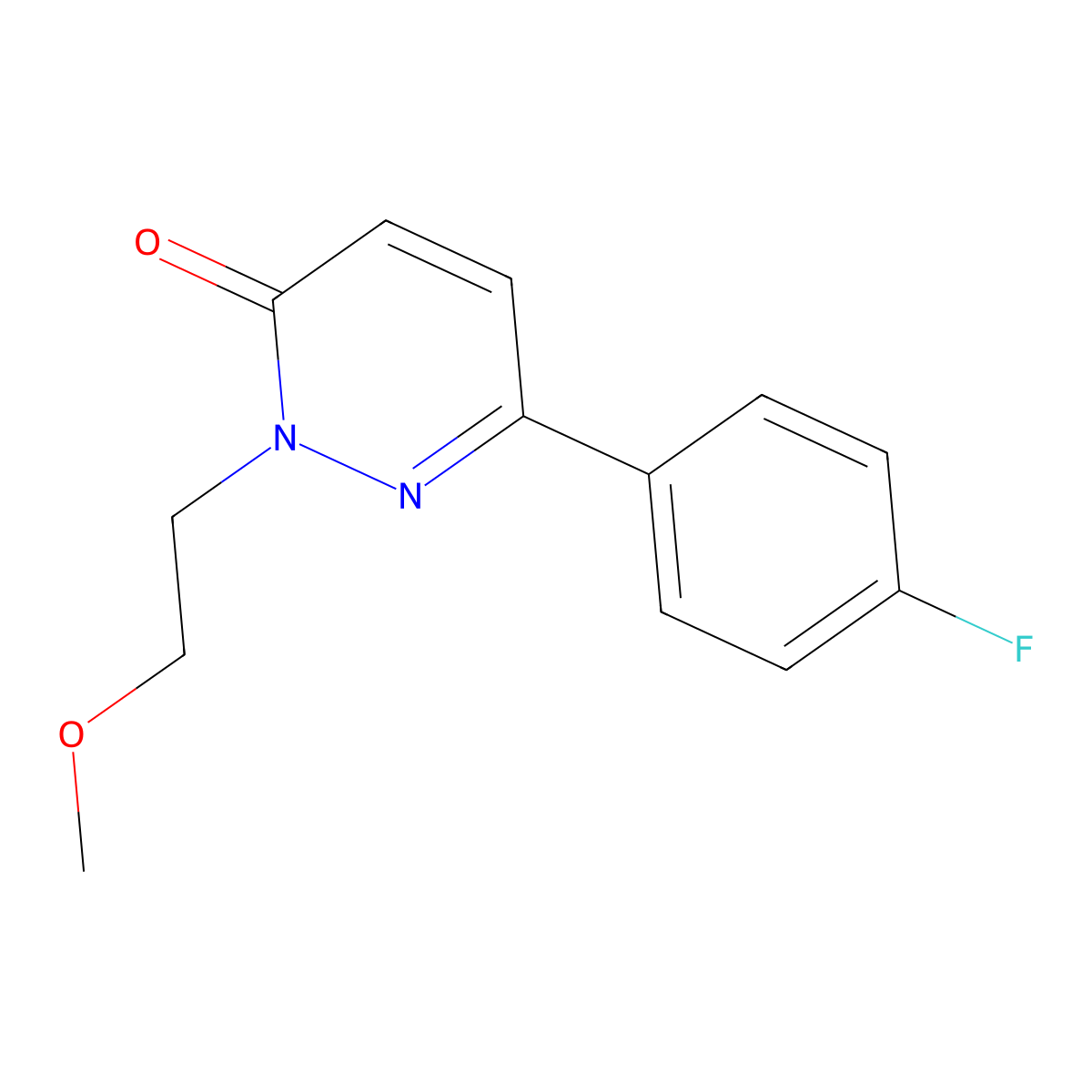 6-(4-Fluorophenyl)-2-(2-methoxyethyl)-2,3-dihydropyridazin-3-one molecular structure, CAS 2640889-89-8