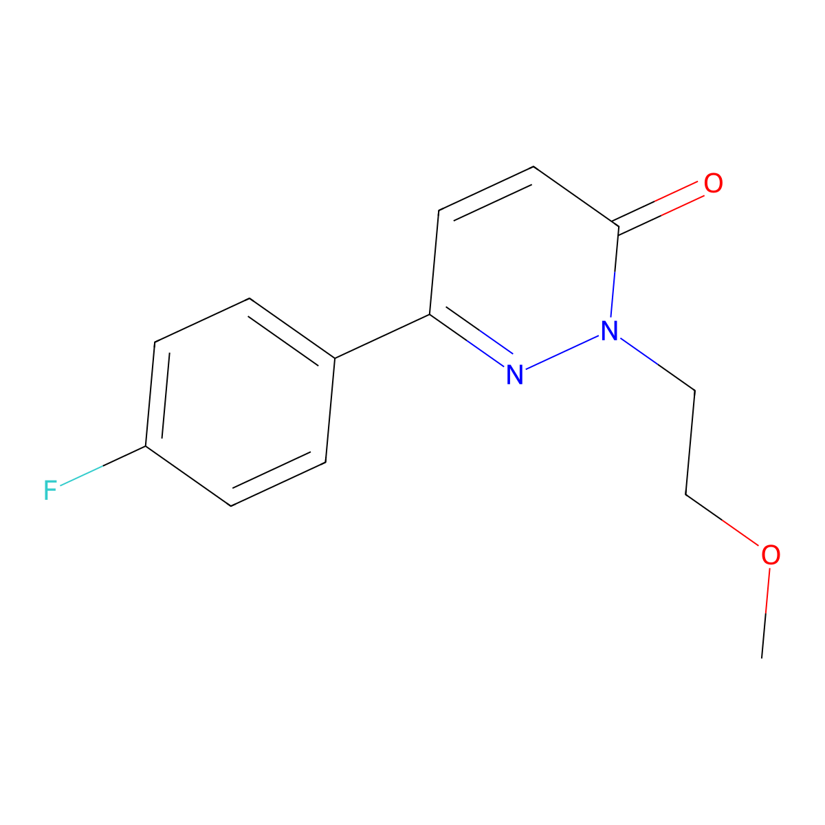 6-(4-Fluorophenyl)-2-(2-methoxyethyl)-2,3-dihydropyridazin-3-one molecular structure, CAS 2640889-89-8