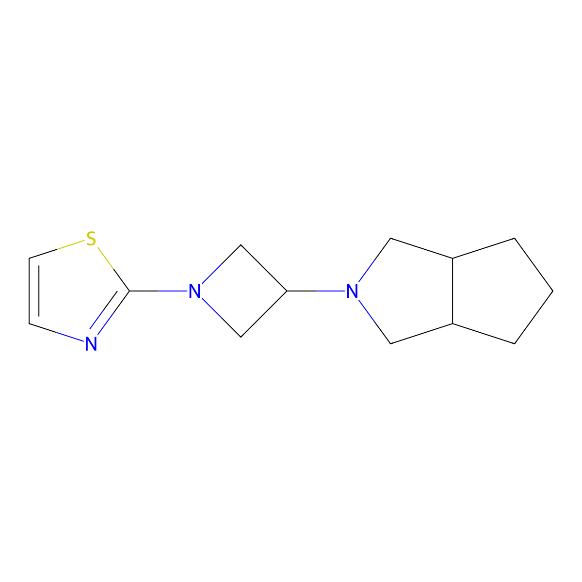 2-(3-{Octahydrocyclopenta[c]pyrrol-2-yl}azetidin-1-yl)-1,3-thiazole molecular structure, CAS 2640891-76-3