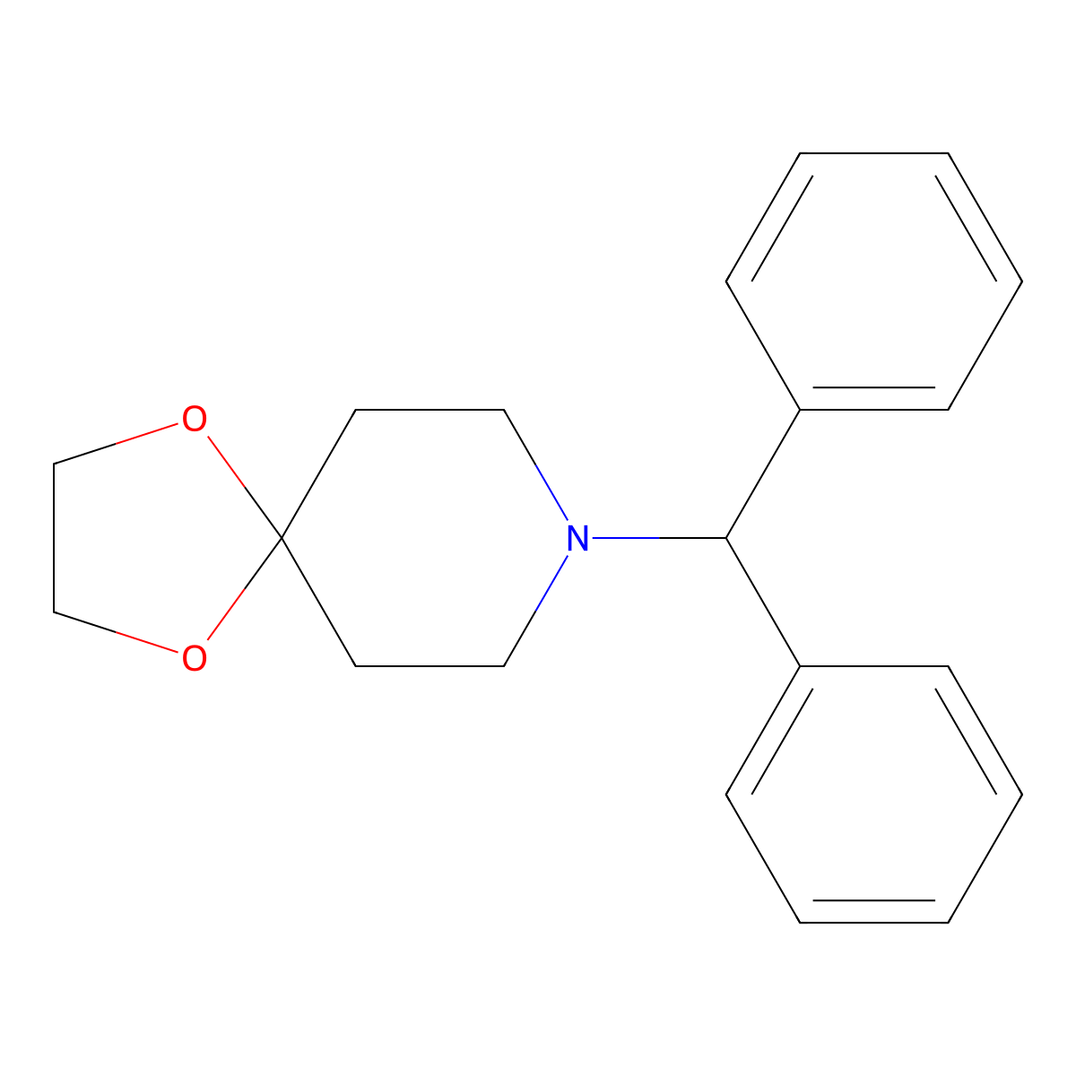 8-(Diphenylmethyl)-1,4-dioxa-8-azaspiro[4.5]decane molecular structure, CAS 2640891-98-9