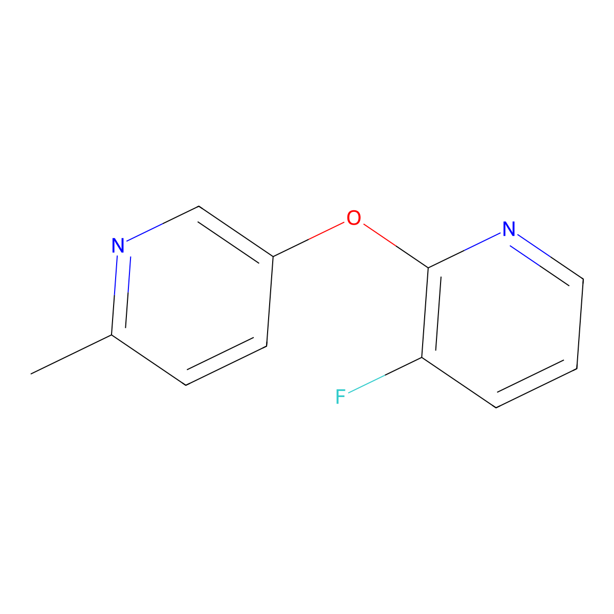 5-[(3-Fluoropyridin-2-yl)oxy]-2-methylpyridine molecular structure, CAS 2640892-19-7