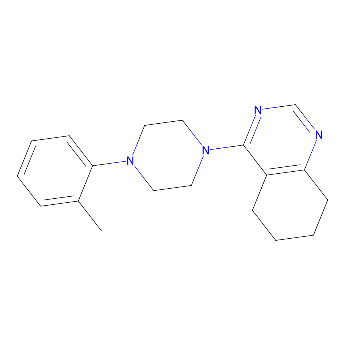 4-[4-(2-Methylphenyl)piperazin-1-yl]-5,6,7,8-tetrahydroquinazoline molecular structure, CAS 2640892-84-6