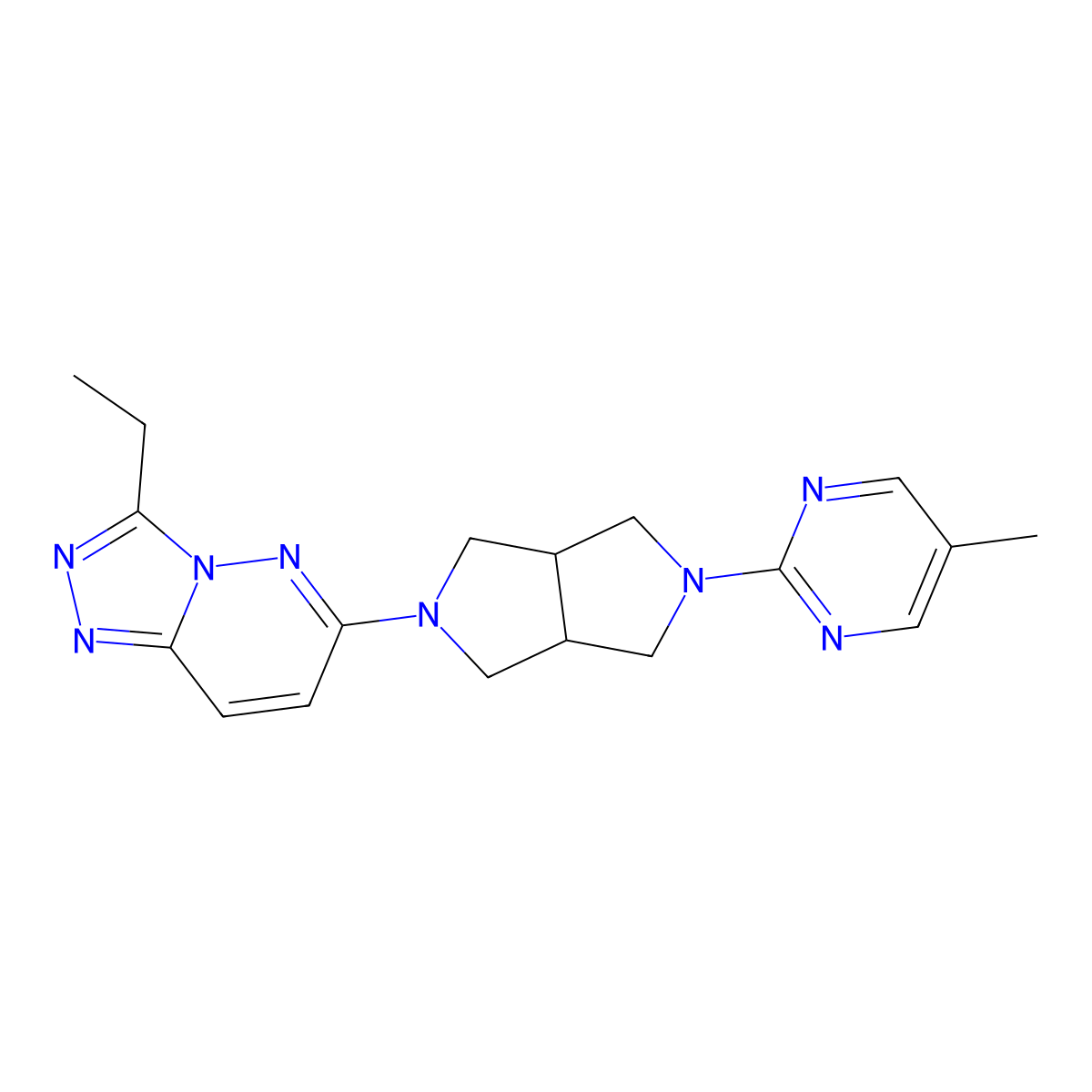 2-(5-{3-Ethyl-[1,2,4]triazolo[4,3-b]pyridazin-6-yl}-octahydropyrrolo[3,4-c]pyrrol-2-yl)-5-methylpyrimidine molecular structure, CAS 2640892-94-8