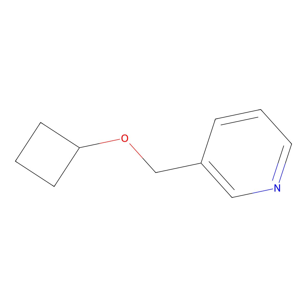 3-(Cyclobutoxymethyl)pyridine molecular structure, CAS 2640893-00-9