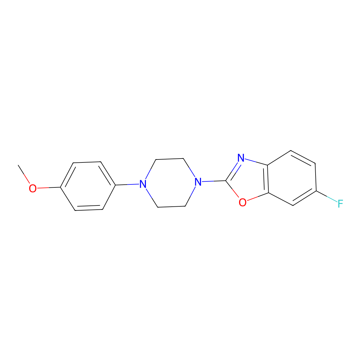 6-Fluoro-2-[4-(4-methoxyphenyl)piperazin-1-yl]-1,3-benzoxazole molecular structure, CAS 2640893-42-9