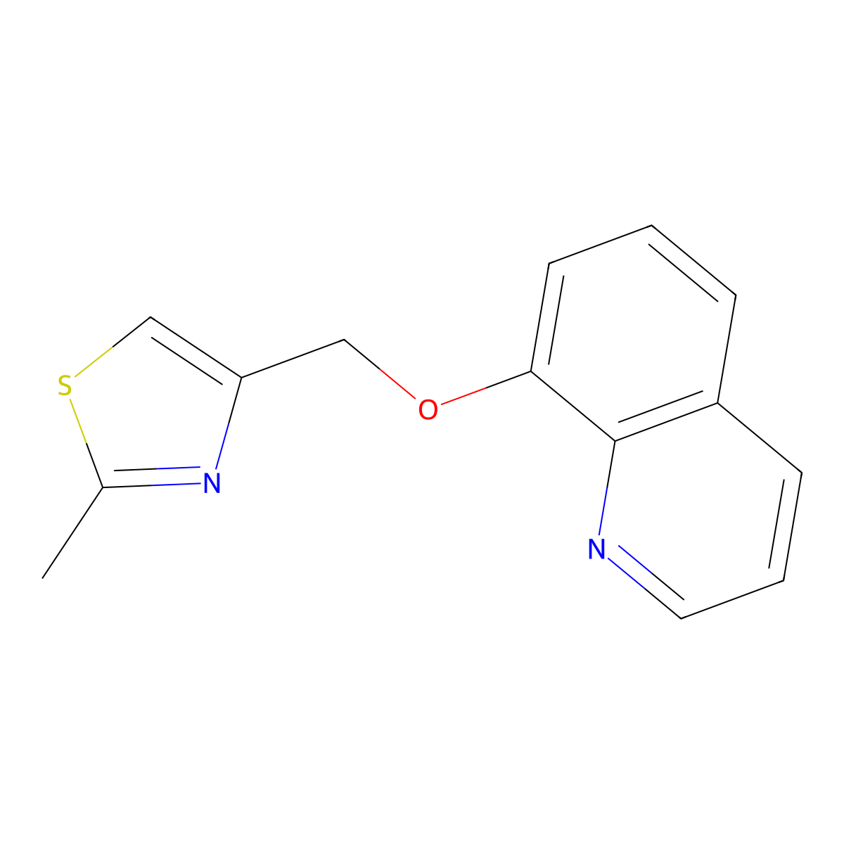 8-[(2-Methyl-1,3-thiazol-4-yl)methoxy]quinoline molecular structure, CAS 2640893-53-2