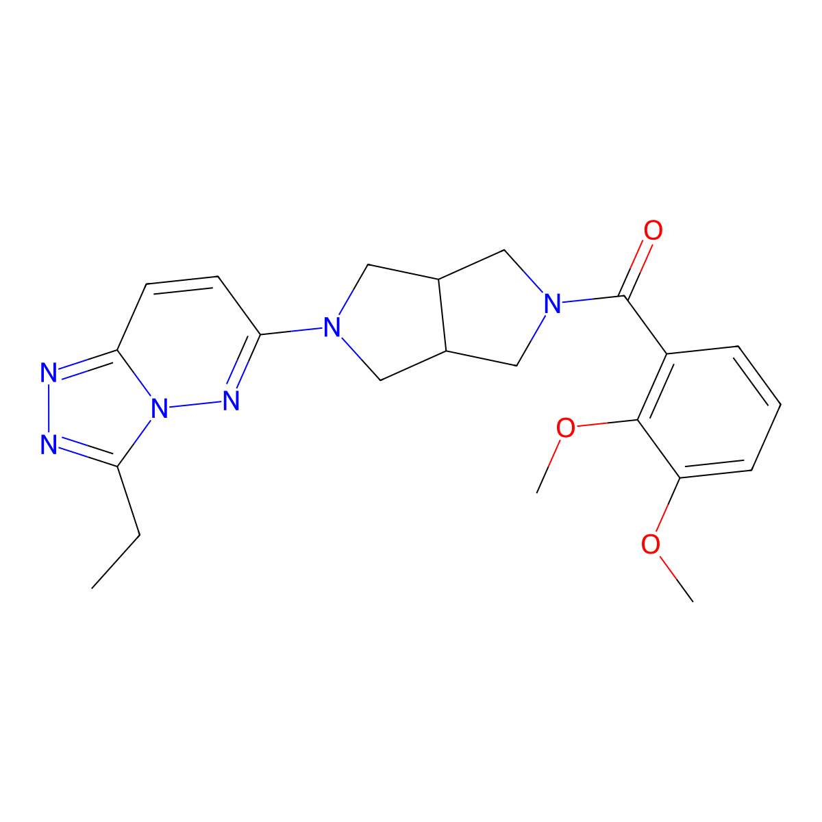2-(2,3-Dimethoxybenzoyl)-5-{3-ethyl-[1,2,4]triazolo[4,3-b]pyridazin-6-yl}-octahydropyrrolo[3,4-c]pyrrole molecular structure, CAS 2640896-45-1