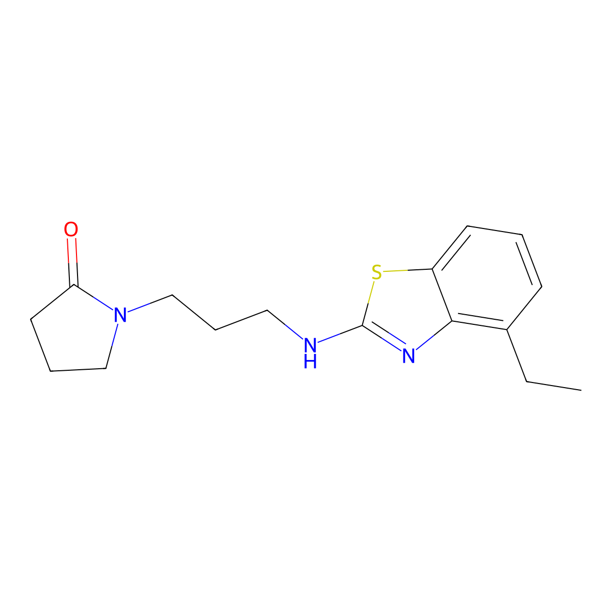 1-{3-[(4-Ethyl-1,3-benzothiazol-2-yl)amino]propyl}pyrrolidin-2-one molecular structure, CAS 2640896-47-3