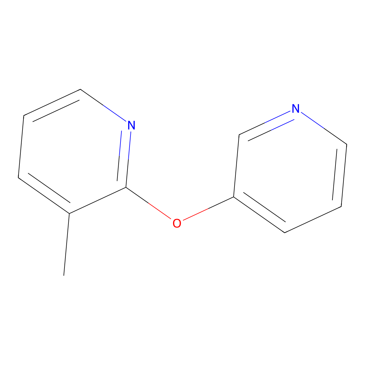 3-Methyl-2-(pyridin-3-yloxy)pyridine molecular structure, CAS 2640896-70-2