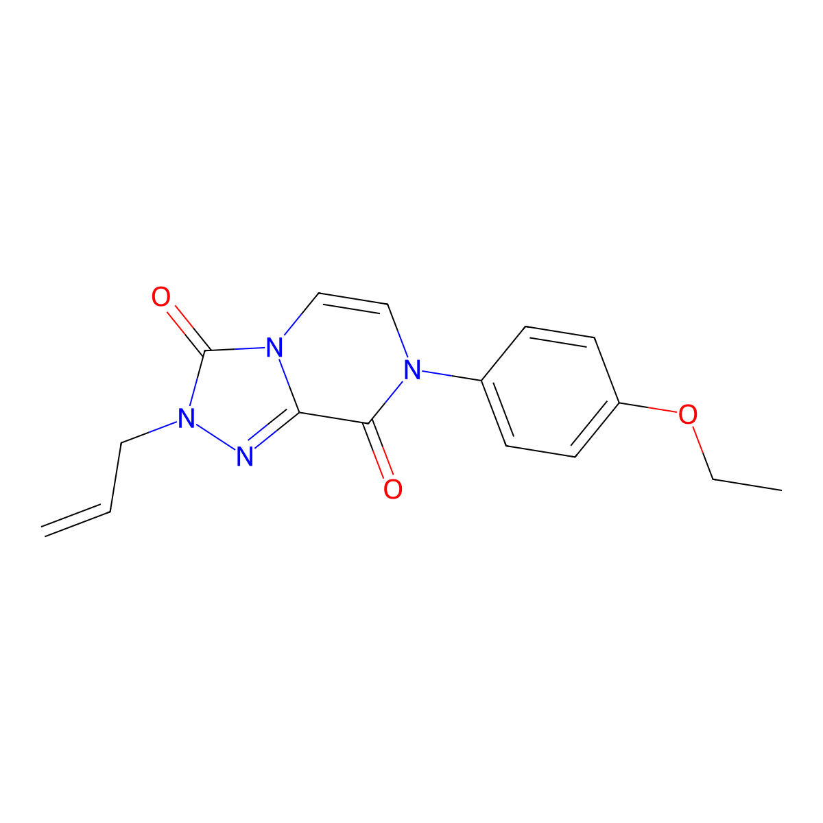7-(4-ethoxyphenyl)-2-(prop-2-en-1-yl)-2H,3H,7H,8H-[1,2,4]triazolo[4,3-a]pyrazine-3,8-dione molecular structure, CAS 2640897-47-6