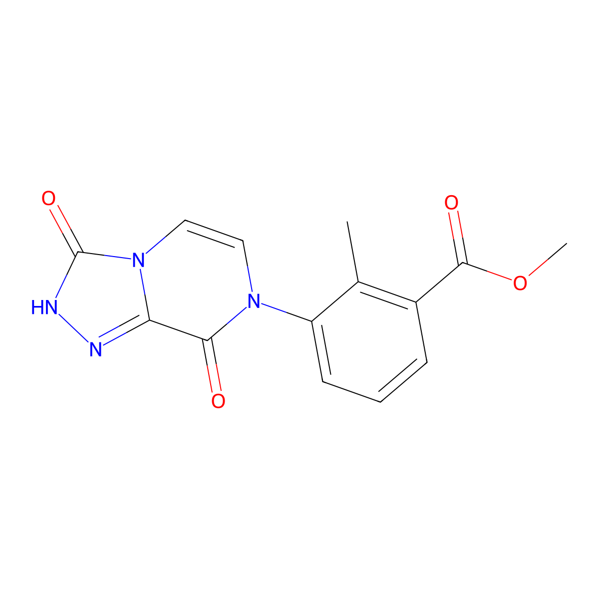 methyl 3-{3,8-dioxo-2H,3H,7H,8H-[1,2,4]triazolo[4,3-a]pyrazin-7-yl}-2-methylbenzoate molecular structure, CAS 2640897-68-1