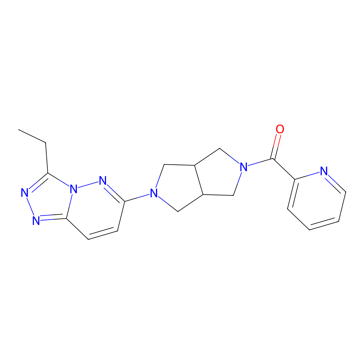 2-(5-{3-Ethyl-[1,2,4]triazolo[4,3-b]pyridazin-6-yl}-octahydropyrrolo[3,4-c]pyrrole-2-carbonyl)pyridine molecular structure, CAS 2640898-02-6