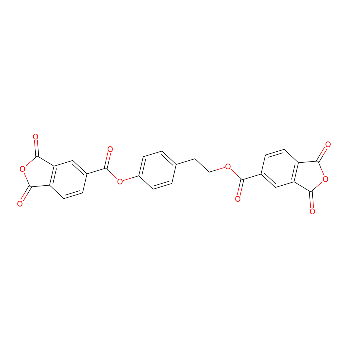 2-[4-(1,3-Dioxo-1,3-dihydro-2-benzofuran-5-carbonyloxy)phenyl]ethyl 1,3-dioxo-1,3-dihydro-2-benzofuran-5-carboxylate molecular structure, CAS 2640898-69-5