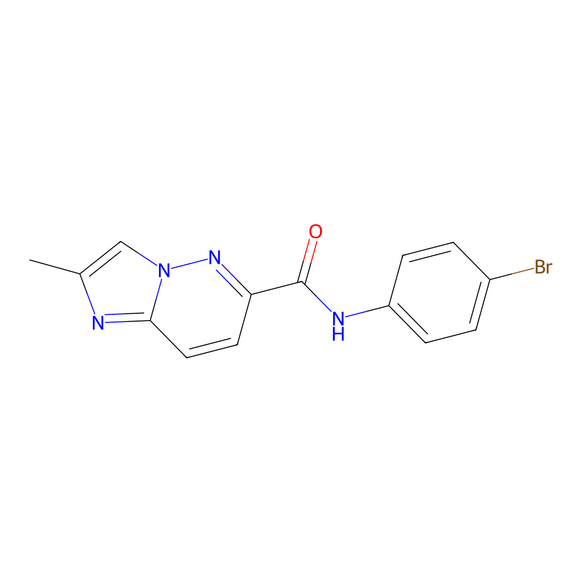 N-(4-bromophenyl)-2-methylimidazo[1,2-b]pyridazine-6-carboxamide molecular structure, CAS 2640899-23-4