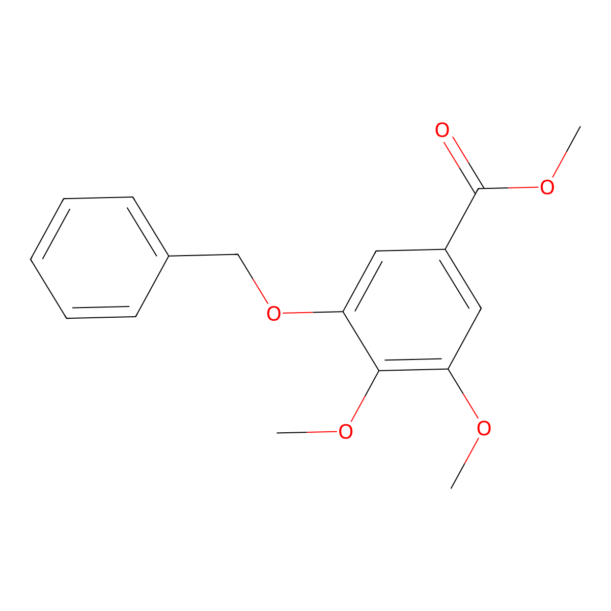 3-Benzyloxy-4,5-dimethoxy-benzoic acid methyl ester molecular structure, CAS 26409-24-5
