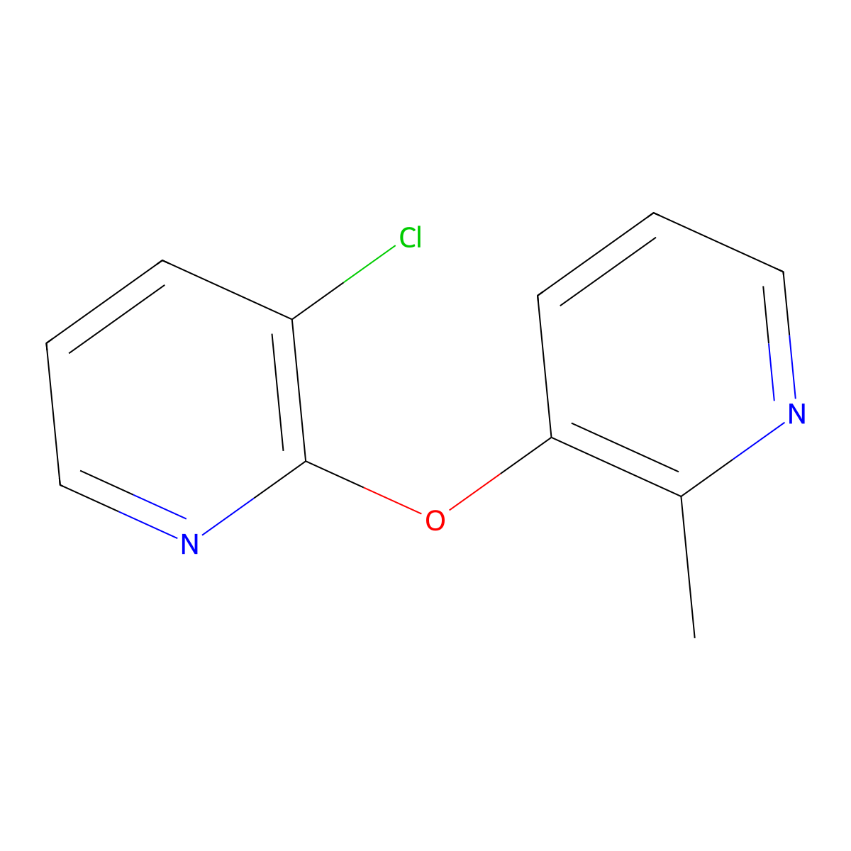 3-[(3-Chloropyridin-2-yl)oxy]-2-methylpyridine molecular structure, CAS 2640902-32-3