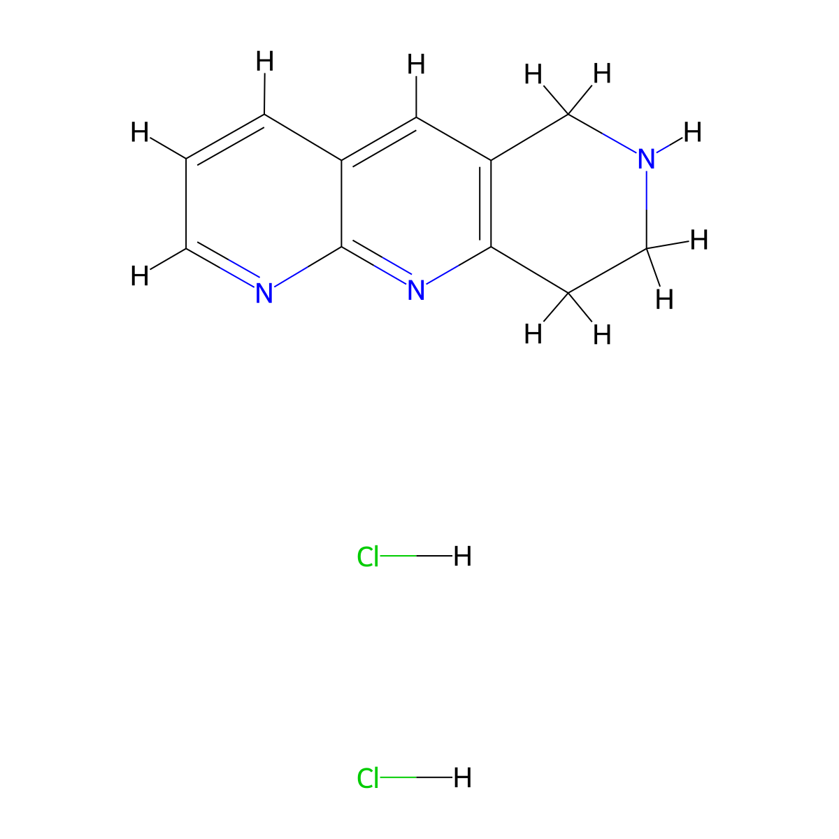 6H,7H,8H,9H-pyrido[2,3-b]1,6-naphthyridine dihydrochloride molecular structure, CAS 2640902-51-6