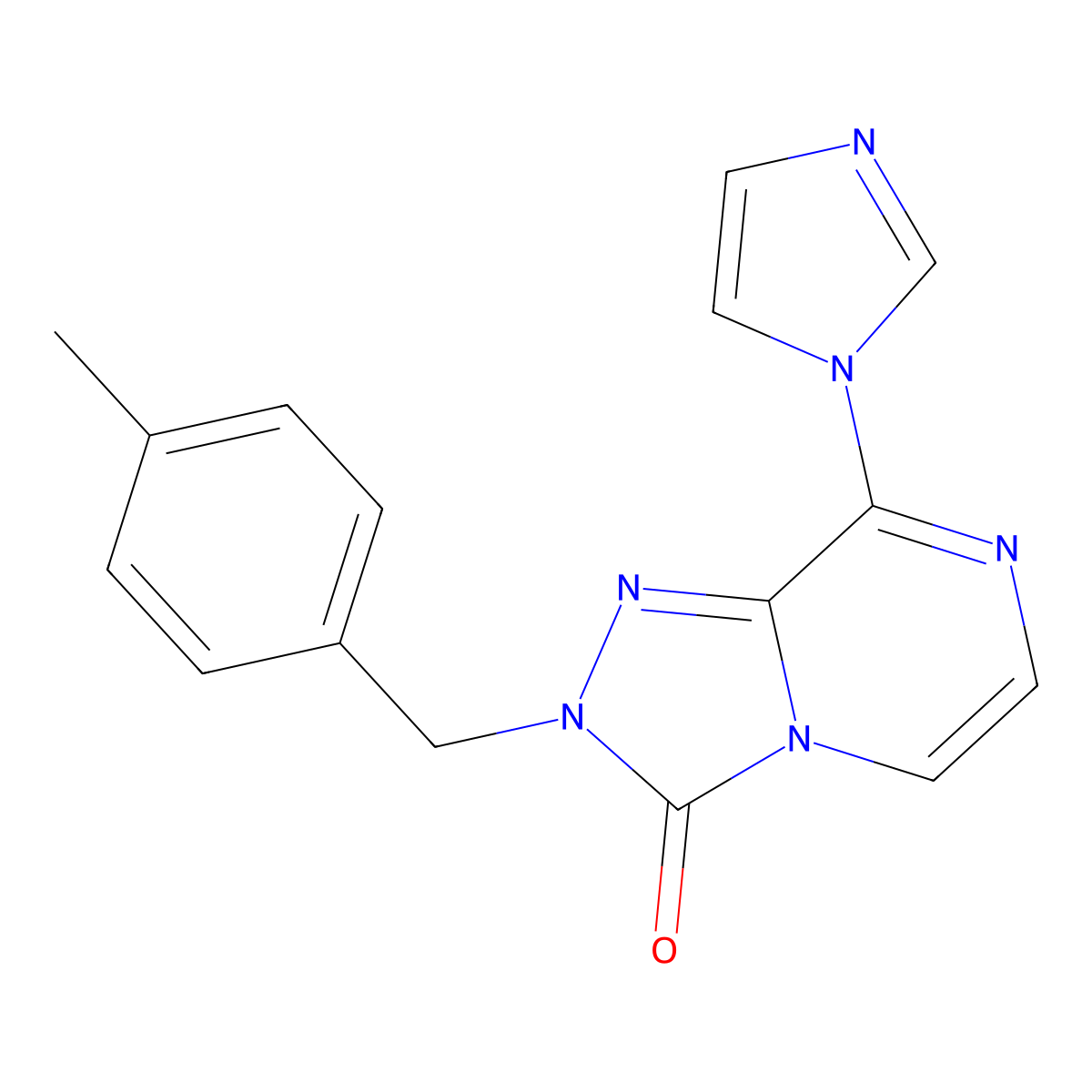 8-(1H-imidazol-1-yl)-2-[(4-methylphenyl)methyl]-2H,3H-[1,2,4]triazolo[4,3-a]pyrazin-3-one molecular structure, CAS 2640903-22-4