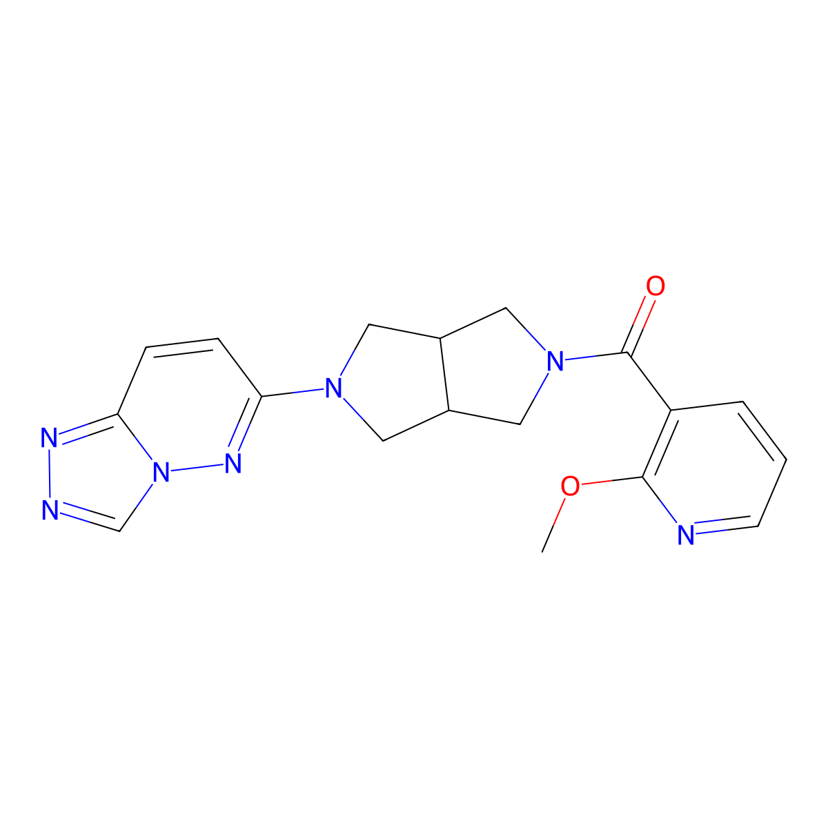2-Methoxy-3-(5-{[1,2,4]triazolo[4,3-b]pyridazin-6-yl}-octahydropyrrolo[3,4-c]pyrrole-2-carbonyl)pyridine molecular structure, CAS 2640904-07-8