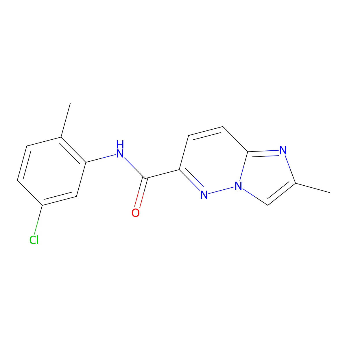 N-(5-chloro-2-methylphenyl)-2-methylimidazo[1,2-b]pyridazine-6-carboxamide molecular structure, CAS 2640904-08-9