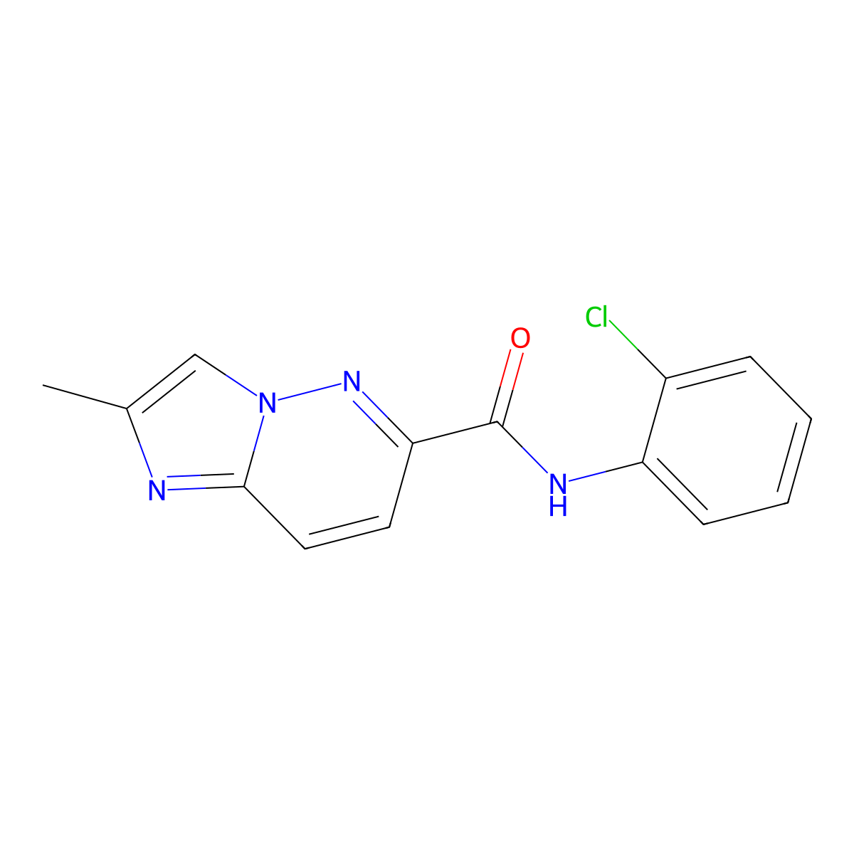 N-(2-chlorophenyl)-2-methylimidazo[1,2-b]pyridazine-6-carboxamide molecular structure, CAS 2640934-18-3