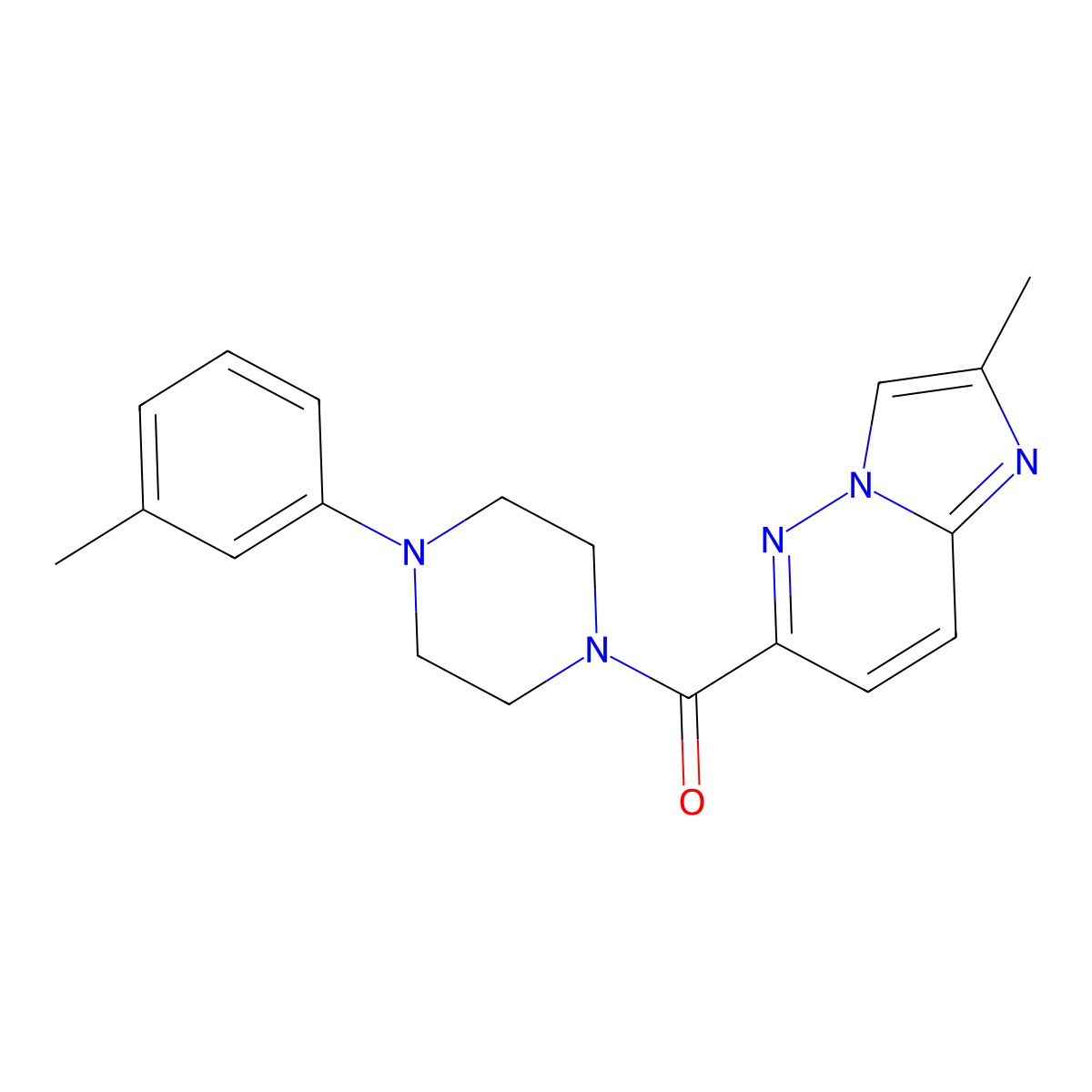 1-{2-Methylimidazo[1,2-b]pyridazine-6-carbonyl}-4-(3-methylphenyl)piperazine molecular structure, CAS 2640934-19-4