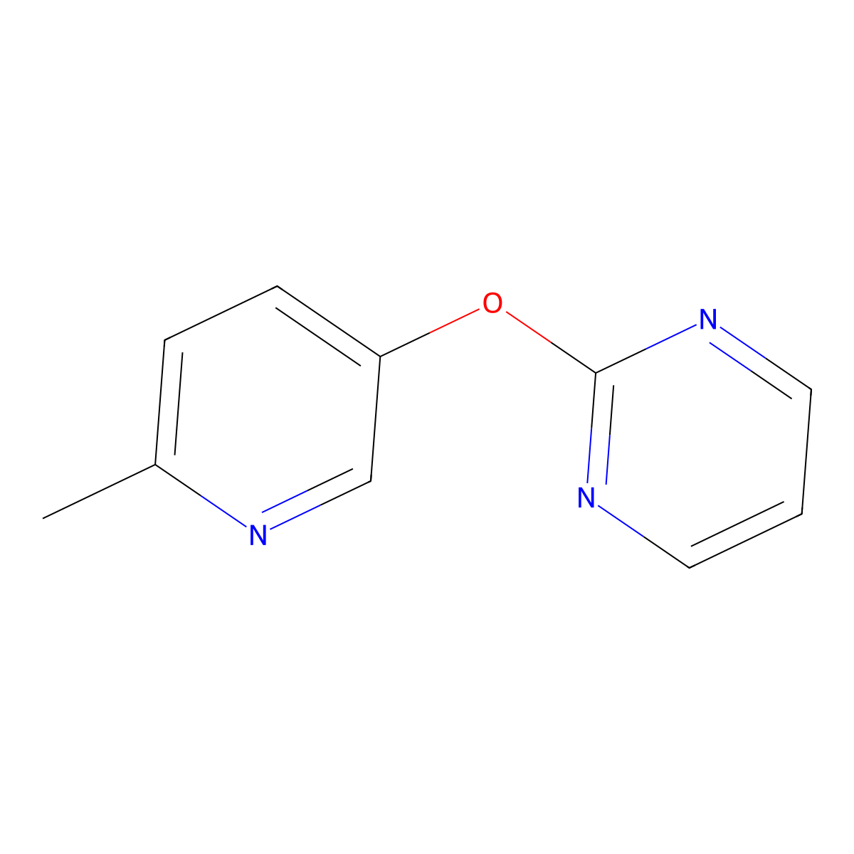 2-[(6-Methylpyridin-3-yl)oxy]pyrimidine molecular structure, CAS 2640935-09-5