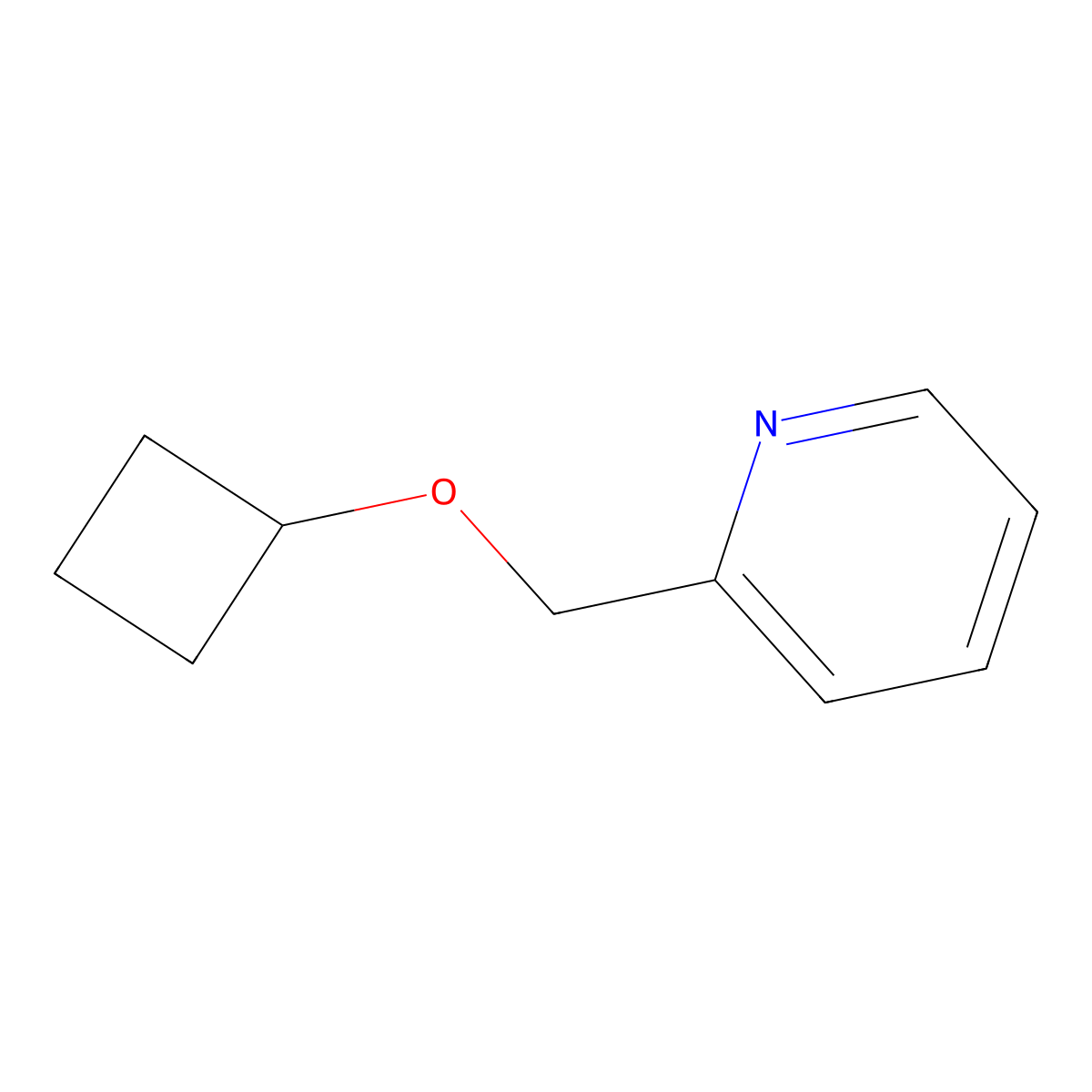 2-(Cyclobutoxymethyl)pyridine molecular structure, CAS 2640935-41-5