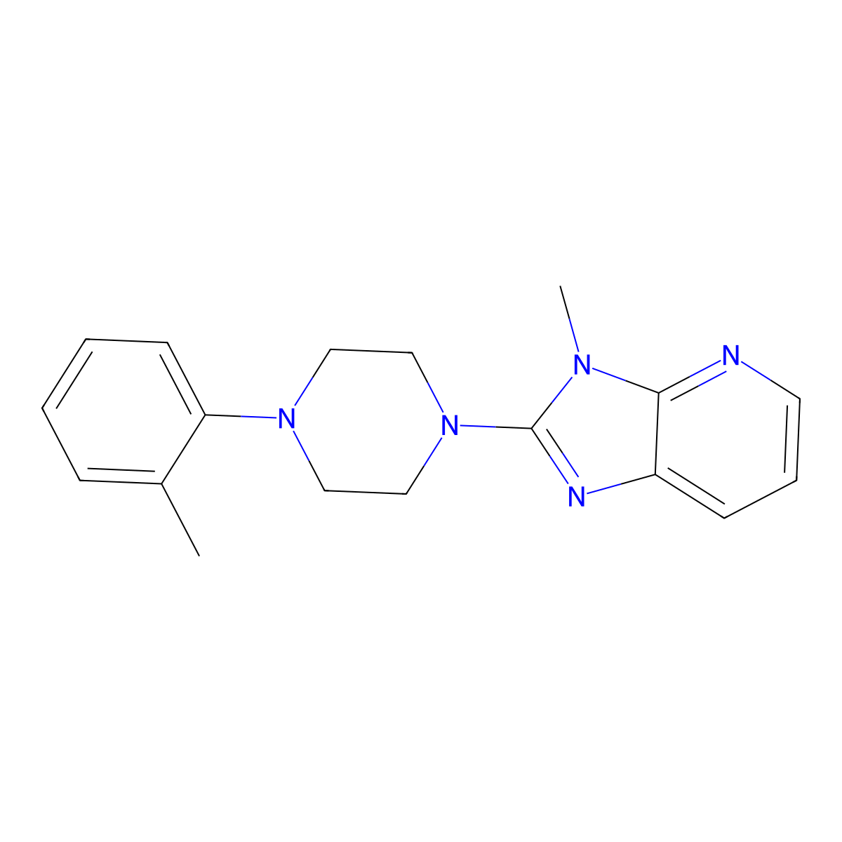 1-{3-methyl-3H-imidazo[4,5-b]pyridin-2-yl}-4-(2-methylphenyl)piperazine molecular structure, CAS 2640935-57-3