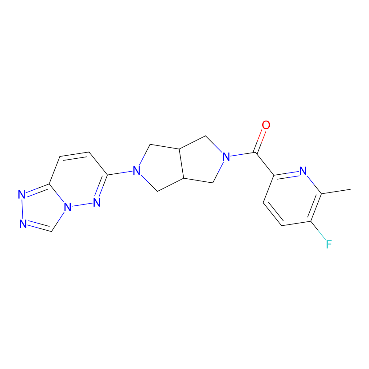 3-Fluoro-2-methyl-6-(5-{[1,2,4]triazolo[4,3-b]pyridazin-6-yl}-octahydropyrrolo[3,4-c]pyrrole-2-carbonyl)pyridine molecular structure, CAS 2640935-75-5