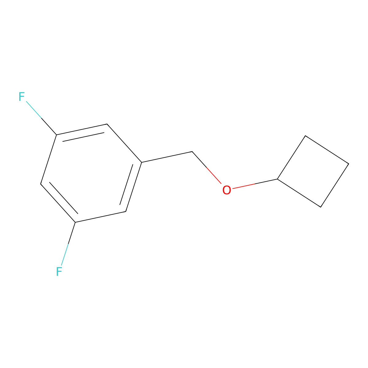 1-(Cyclobutoxymethyl)-3,5-difluorobenzene molecular structure, CAS 2640935-83-5