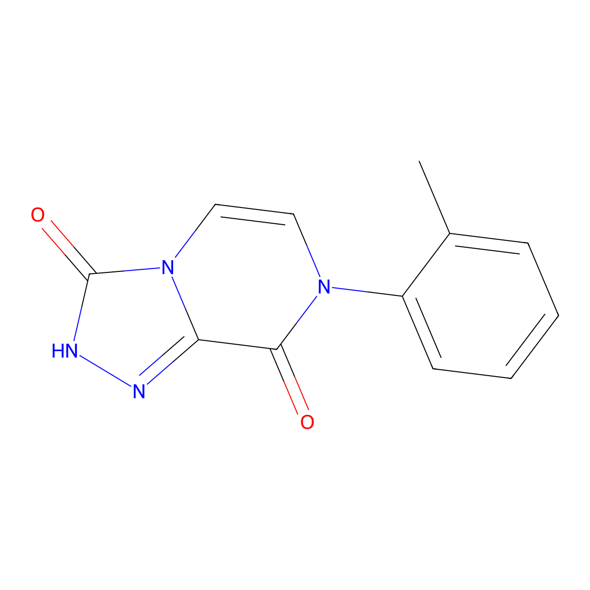 7-(2-methylphenyl)-2H,3H,7H,8H-[1,2,4]triazolo[4,3-a]pyrazine-3,8-dione molecular structure, CAS 2640943-67-3
