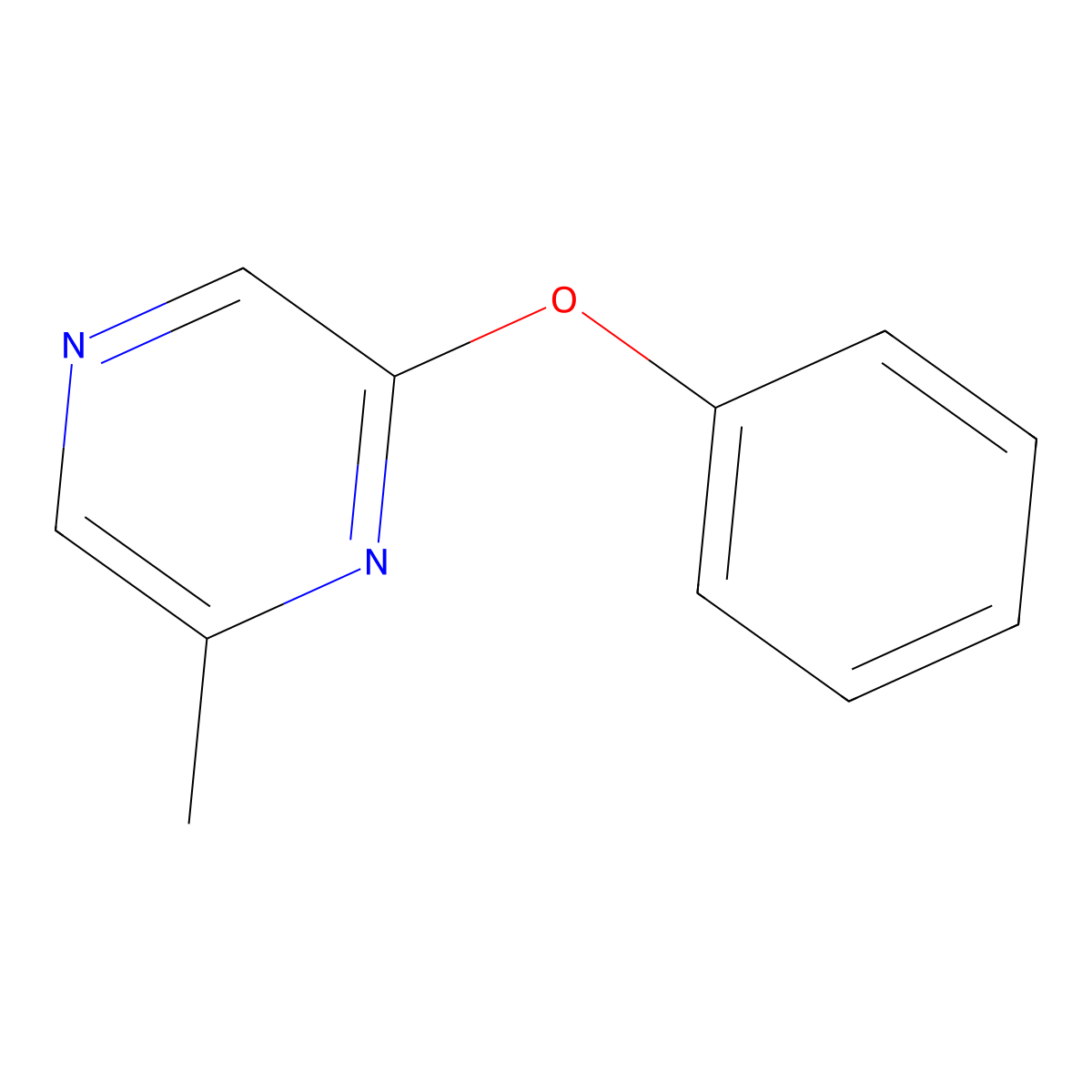 2-Methyl-6-phenoxypyrazine molecular structure, CAS 2640943-79-7