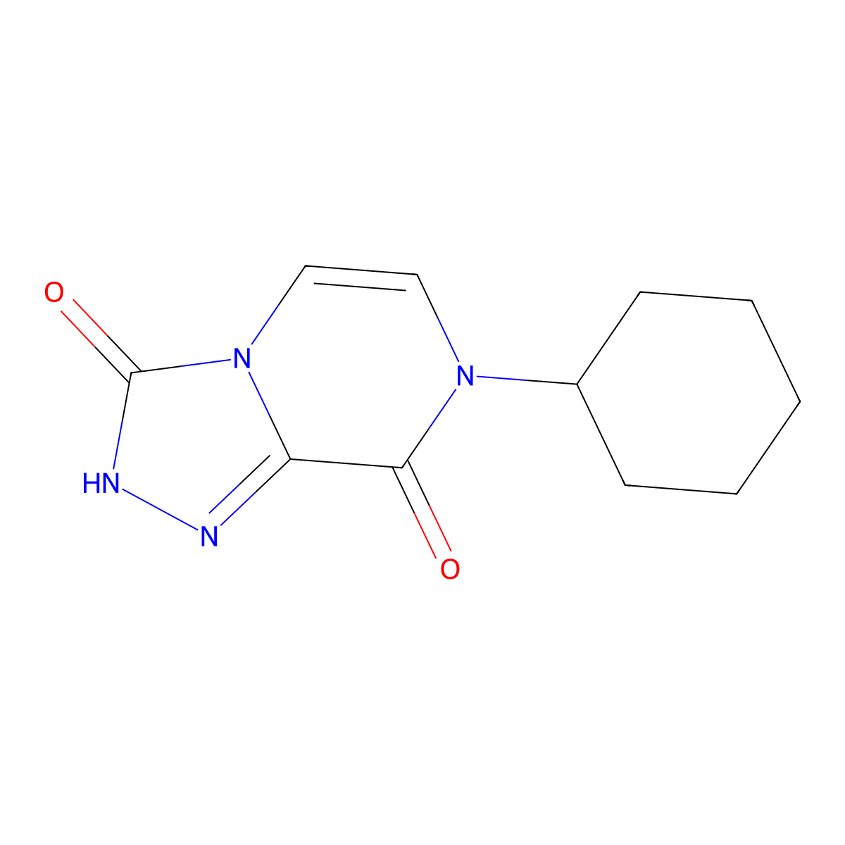 7-cyclohexyl-2H,3H,7H,8H-[1,2,4]triazolo[4,3-a]pyrazine-3,8-dione molecular structure, CAS 2640944-04-1