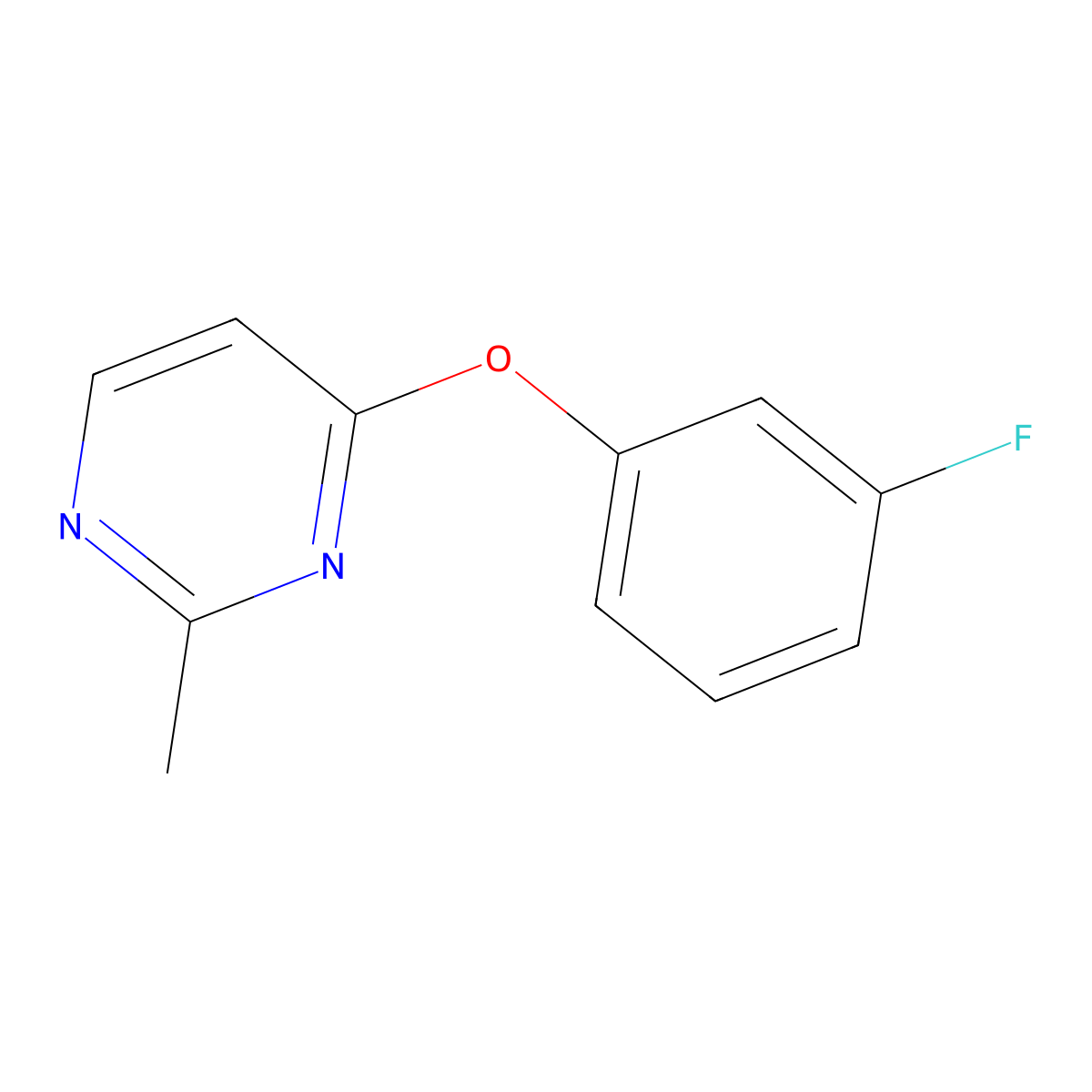 4-(3-Fluorophenoxy)-2-methylpyrimidine molecular structure, CAS 2640944-05-2