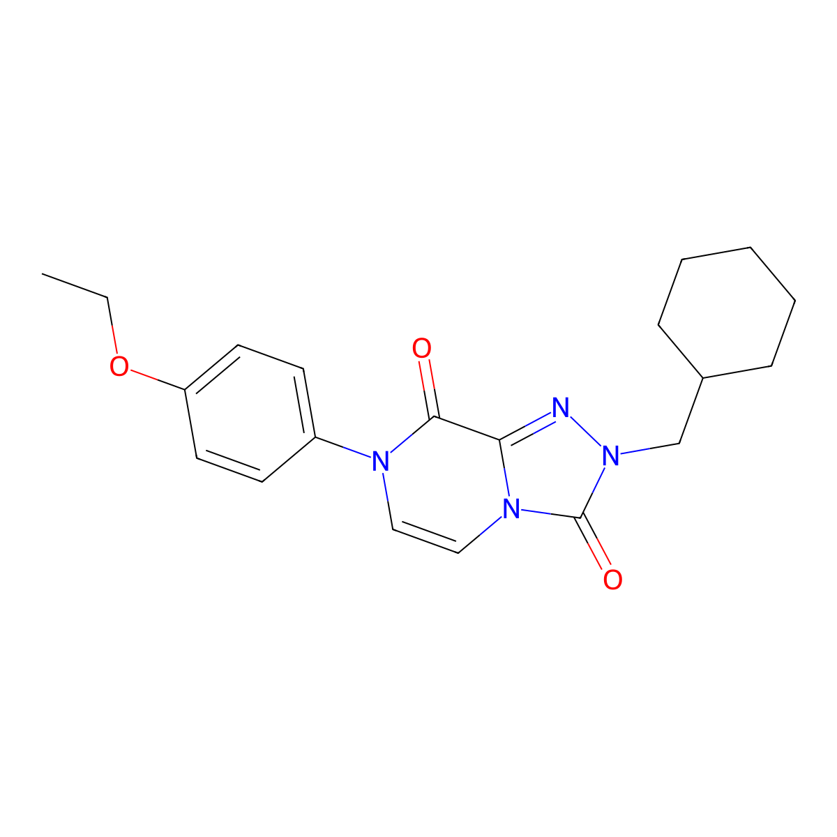 2-(cyclohexylmethyl)-7-(4-ethoxyphenyl)-2H,3H,7H,8H-[1,2,4]triazolo[4,3-a]pyrazine-3,8-dione molecular structure, CAS 2640944-18-7