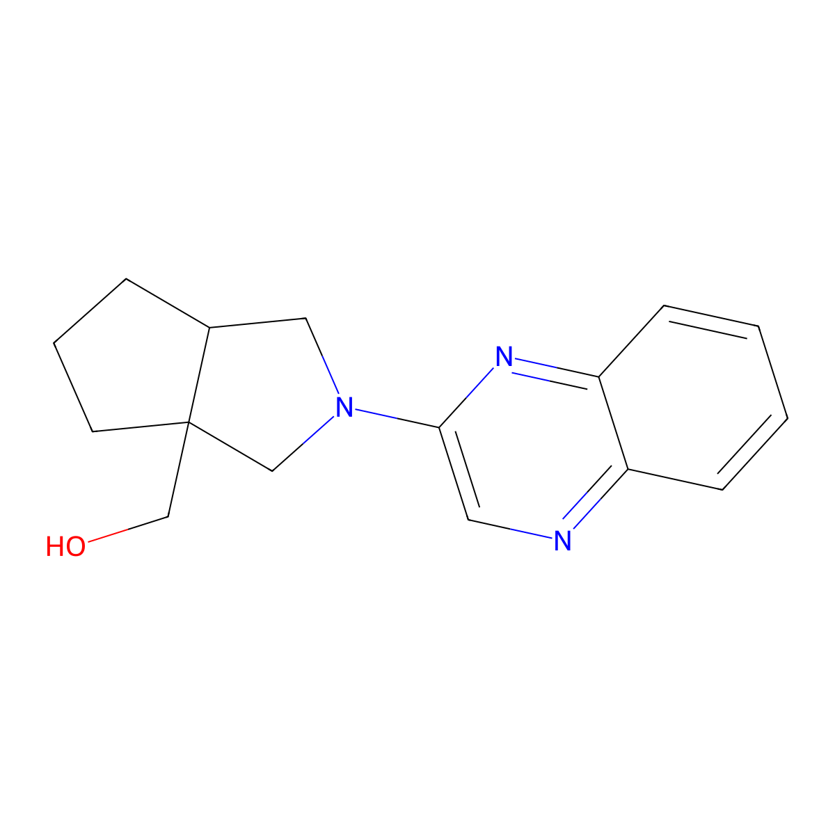[2-(Quinoxalin-2-yl)-octahydrocyclopenta[c]pyrrol-3a-yl]methanol molecular structure, CAS 2640944-50-7