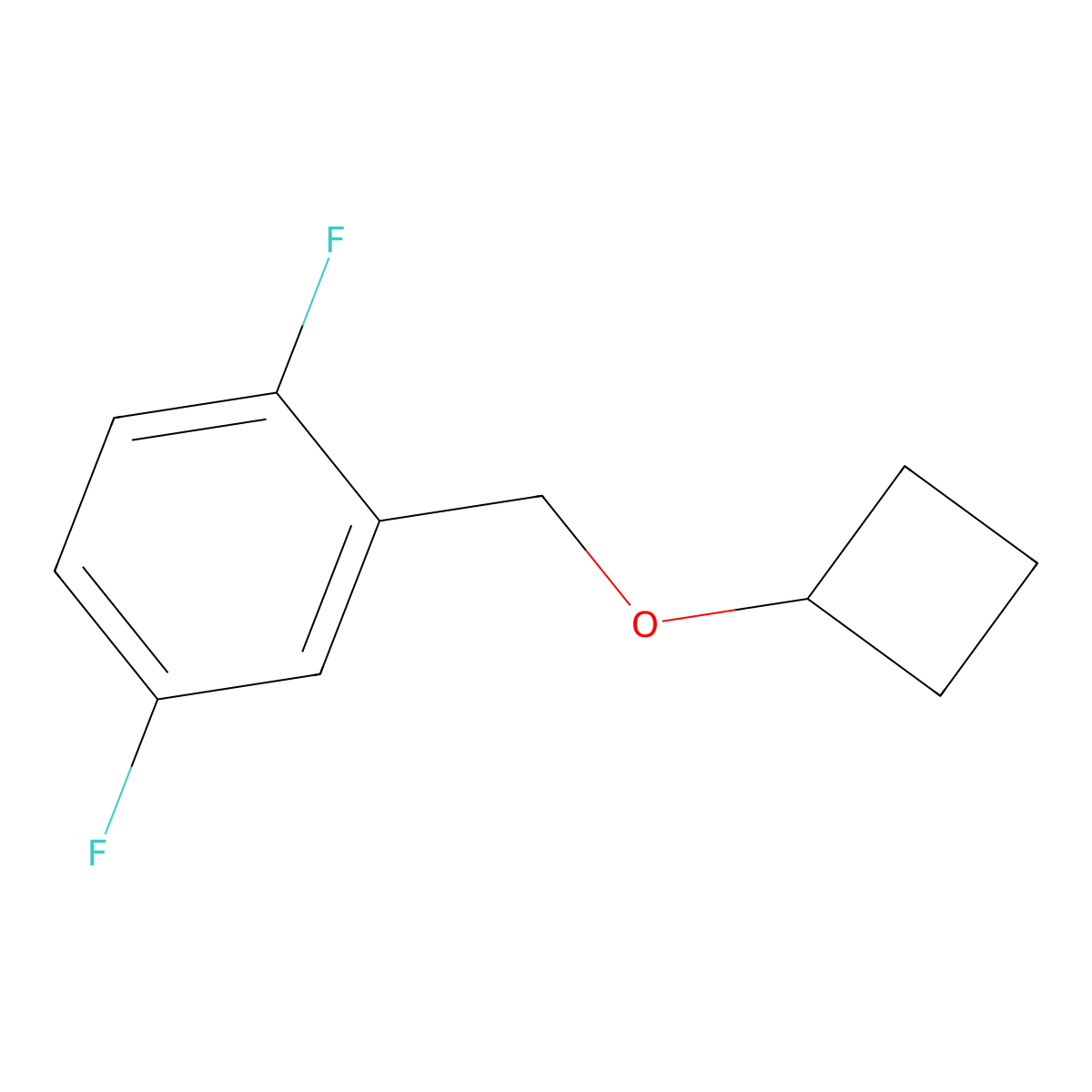 2-(Cyclobutoxymethyl)-1,4-difluorobenzene molecular structure, CAS 2640944-70-1