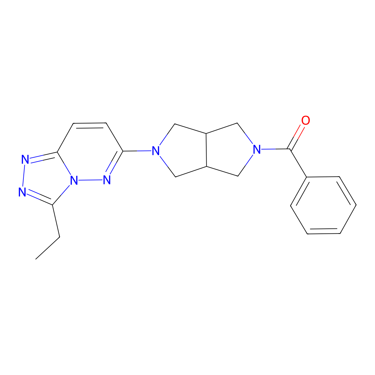 2-Benzoyl-5-{3-ethyl-[1,2,4]triazolo[4,3-b]pyridazin-6-yl}-octahydropyrrolo[3,4-c]pyrrole molecular structure, CAS 2640944-84-7